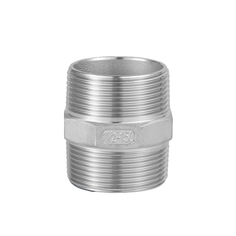 Stainless ferro HEX Flat papilla apta NPT relatorum utrinque