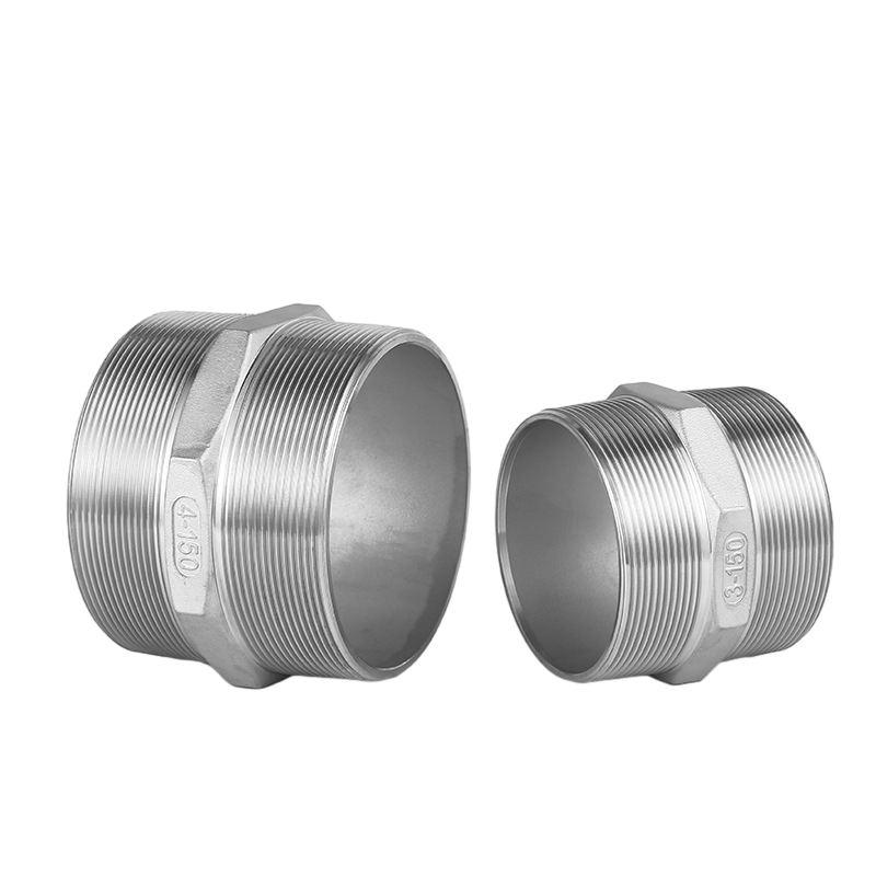 Stainless ferro HEX Flat papilla apta NPT relatorum utrinque