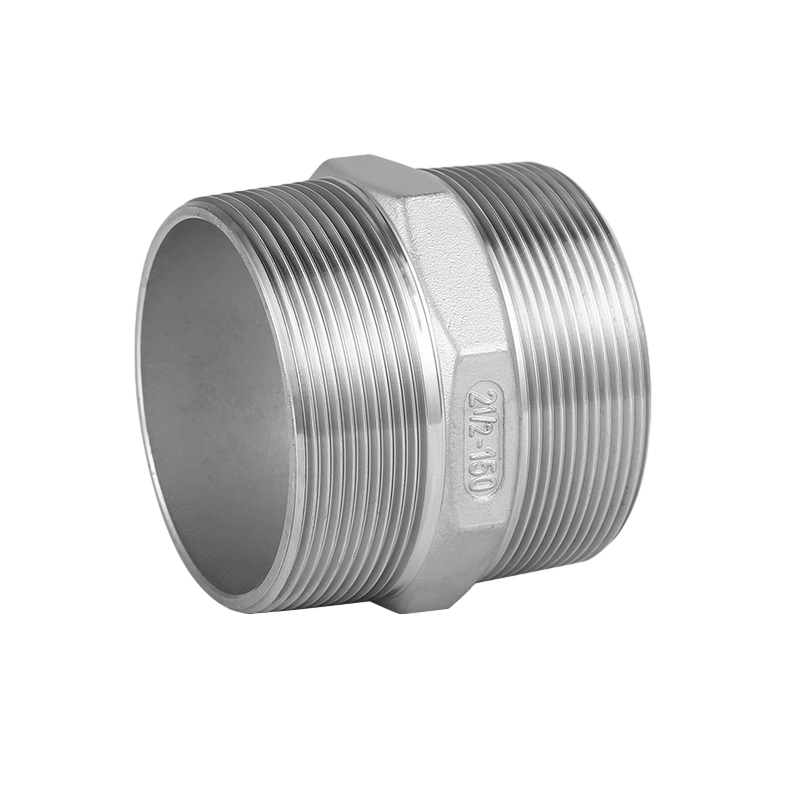 Stainless ferro HEX Flat papilla apta NPT relatorum utrinque